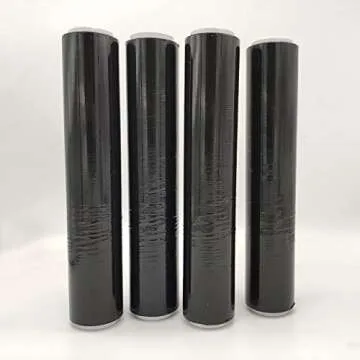 4 Rolls 60 Meters Premium Osmotic Plastic Body Wrap Black Film