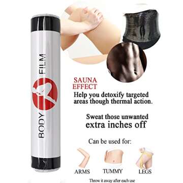 4 Rolls 60 Meters Premium Osmotic Plastic Body Wrap Black Film