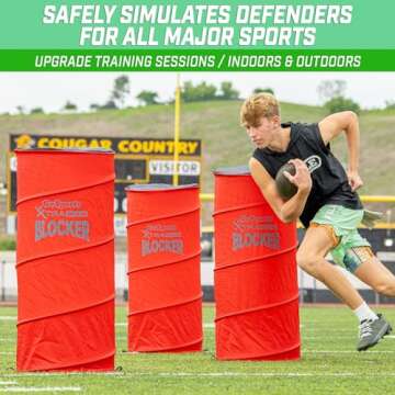 GoSports XTRAMAN Blocker Pop-Up Defenders 3 Pack for Enhanced Training Sessions