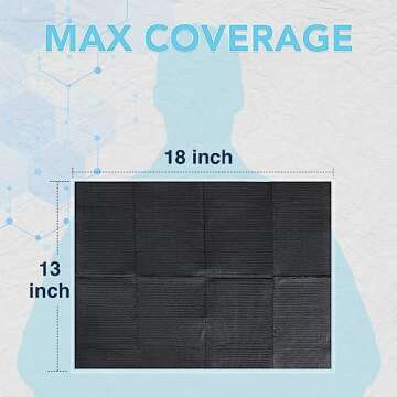160 Pack Disposable Dental Bibs 13"x18"，3-Ply Waterproof Tattoo Bibs Sheet for Nail Salon，Dental...