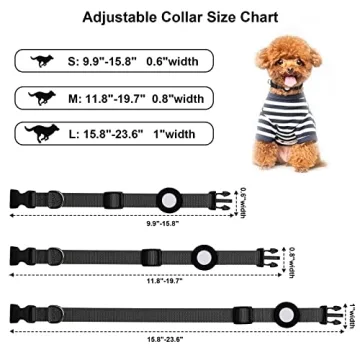 Durable Airtag Dog Collar for Small Dogs - Adjustable Design