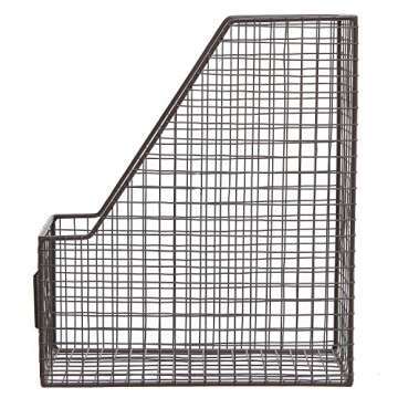 Stylish Brown Mesh Wire Organizer for Home and Office