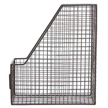 Stylish Brown Mesh Wire Organizer for Home and Office