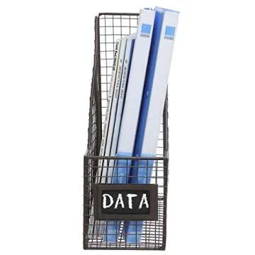 Stylish Brown Mesh Wire Organizer for Home and Office