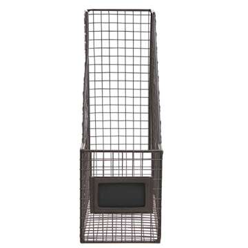 Stylish Brown Mesh Wire Organizer for Home and Office