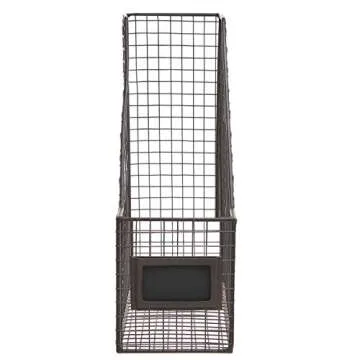 Stylish Brown Mesh Wire Organizer for Home and Office