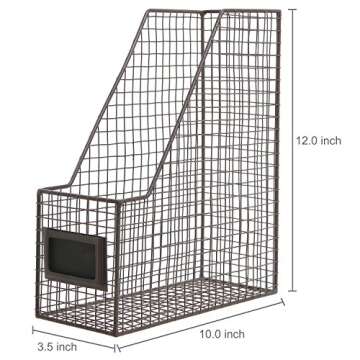 Stylish Brown Mesh Wire Organizer for Home and Office