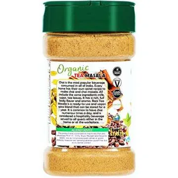 Rani Organic Tea (Chai) Masala Indian Spice Blend 3oz (85g) PET Jar ~ All Natural | Vegan | Gluten Friendly | NON-GMO | Indian Origin | USDA Certified Organic