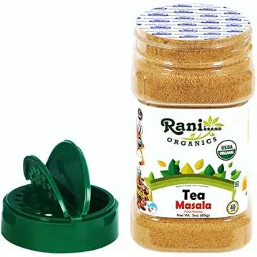 Rani Organic Tea (Chai) Masala Indian Spice Blend 3oz (85g) PET Jar ~ All Natural | Vegan | Gluten Friendly | NON-GMO | Indian Origin | USDA Certified Organic