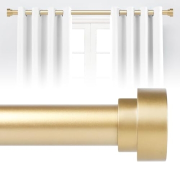 Gold Curtain Rods 48-84 Inch Heavy Duty Adjustable