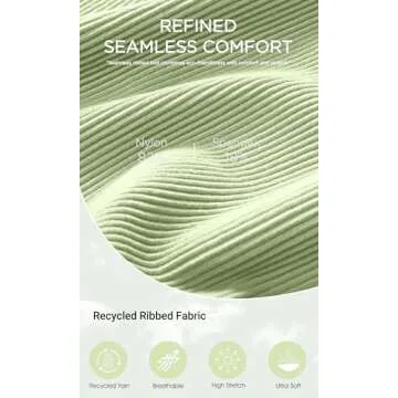 ODODOS Women's Crop 3-Pack Seamless Rib-Knit Camisole Crop Tank Tops, Tea+Custard+Serenity, X-Small/Small