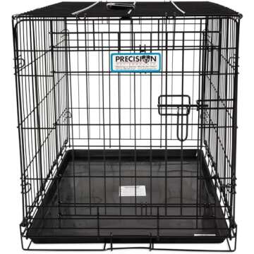 Precision Pet Products One Door Provalue Wire Dog Crate, 30 Inch, For Pets 30-50 lbs, With 5-Point L...