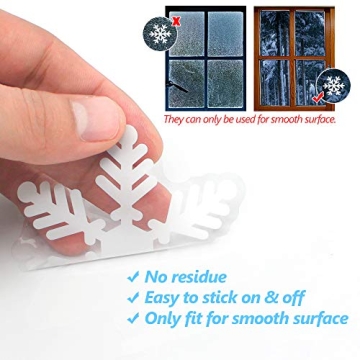 LUDILO Christmas Window Clings - 135Pcs Snowflakes Stickers