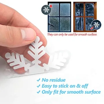 LUDILO Christmas Window Clings - 135Pcs Snowflakes Stickers
