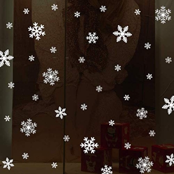 LUDILO Christmas Window Clings - 135Pcs Snowflakes Stickers