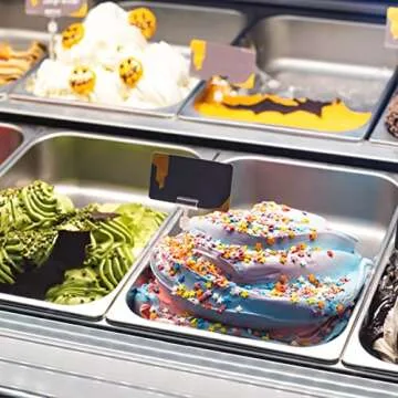 TOPZEA 4 Pack Hotel Pans Half Size, 2.5" Deep 1/2 Size Stainless Steel Steam Table Pan Buffet Catering Food Pan, Warmer Breading Tray Batter Pans for Hotel, Party Catering Supplies