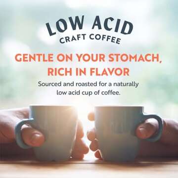 Clean Coffee Co. - Low Acid Medium-Dark Roast, Tested for Molds and Toxins, Papua New Guinea Blend, ...