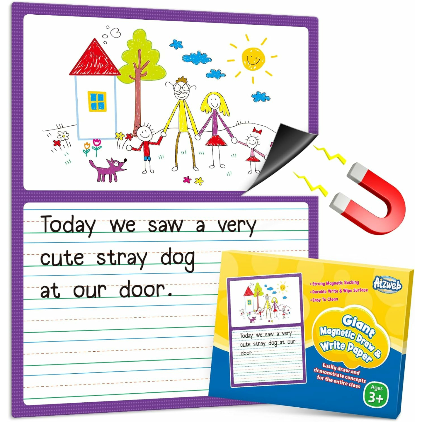 Magnetic Draw & Write Paper for Classroom Use