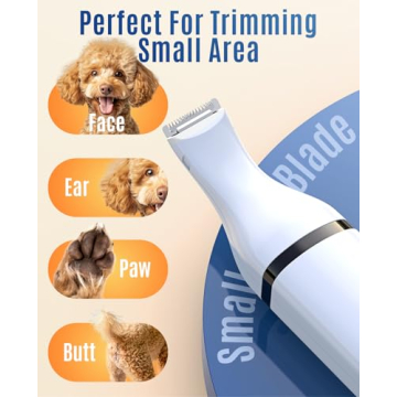 Quiet Cordless Dog Grooming Trimmer for Paws Eyes Ears