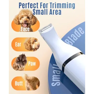 Quiet Cordless Dog Grooming Trimmer for Paws Eyes Ears