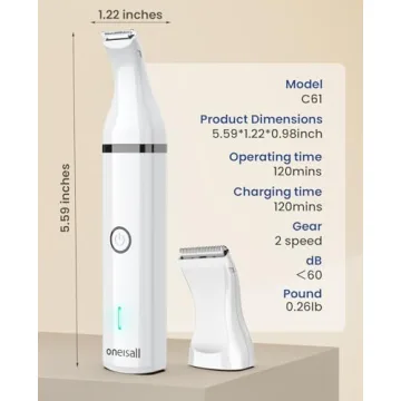 Quiet Cordless Dog Grooming Trimmer for Paws Eyes Ears