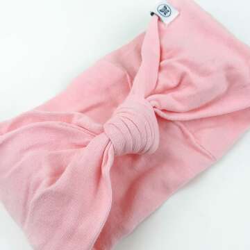 Organic Cotton Knotted Headbands for Girls 10-Pack