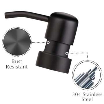 Emerson Soap Dispenser, Dish Soap Dispenser for Kitchen, Soap Dispenser Bathroom Set - Hand Soap Dispenser, Kitchen Soap Dispenser Set, Glass Soap Dispenser with Pump and Labels | 16 Oz, 2 Pack