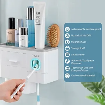 TuCao Automatic Toothpaste Dispenser Kit with Holder