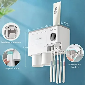 TuCao Automatic Toothpaste Dispenser Kit with Holder