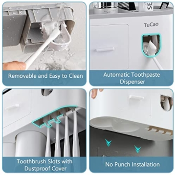 TuCao Automatic Toothpaste Dispenser Kit with Holder