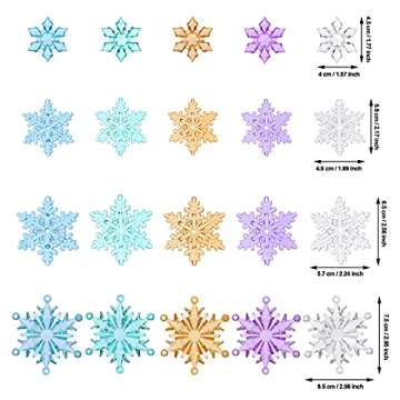 MTLEE 45 Christmas Snowflake Ornaments for Winter Decor