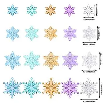 MTLEE 45 Christmas Snowflake Ornaments for Winter Decor