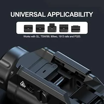 Feyachi HL-20 Pistol Light Compact 400 Lumens Weapon Light Pistol Flashlight Tactical Handgun Rail Mount Flashlight
