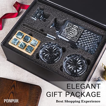 PONPUR Decanter Set - Unique Gifts for Boss Men