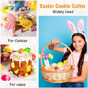 12 Pcs Easter Cookie Cutters Set for Festive Baking Fun