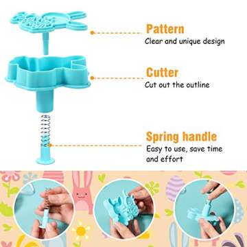 12 Pcs Easter Cookie Cutters Set for Festive Baking Fun