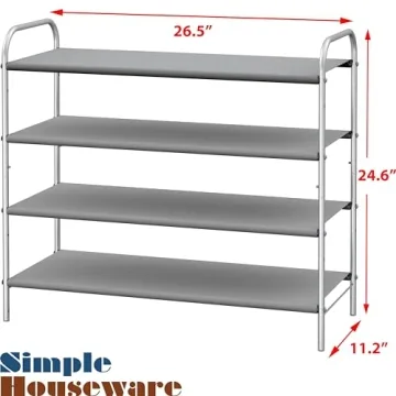 Elegant Simple Houseware 4-Tier Shoe Rack for 20-Pair