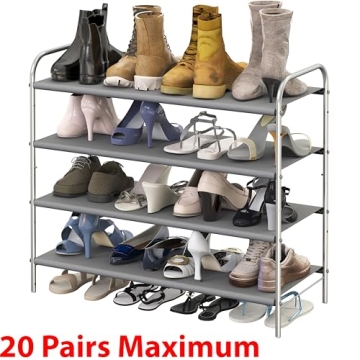 Elegant Simple Houseware 4-Tier Shoe Rack for 20-Pair