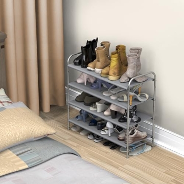 Elegant Simple Houseware 4-Tier Shoe Rack for 20-Pair