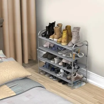 Elegant Simple Houseware 4-Tier Shoe Rack for 20-Pair