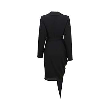 Trendy Pantora Women's Wanda Draped Wrap Dress in Black