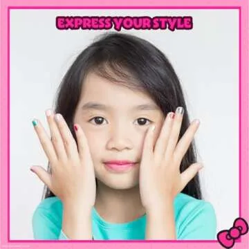 Townley Girl Hello Kitty and Friends 8 Pack Non-Toxic Peel-Off Shimmer and Opaque, Water-Based Safe Nail Polish Set with Nail Dryer for Kids, AA Batteries Not Included, Ages 3 and Up