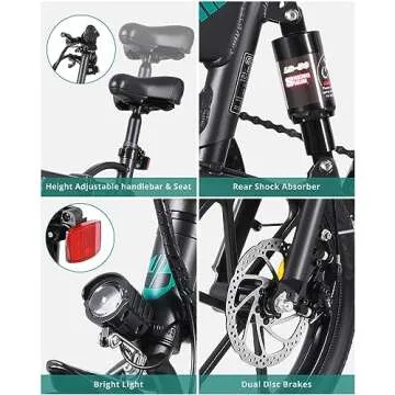GOTRAX EBE1 Folding Electric Bike for All Ages