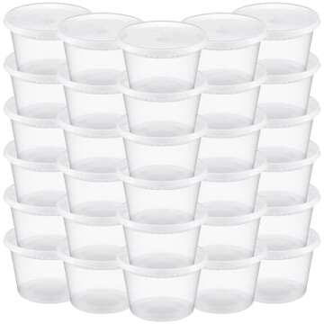 TashiBox [16 oz-36 Sets, Plastic Deli Food Storage Freezer Containers With Airtight Lids，Plastic Microwavable Soup Containers