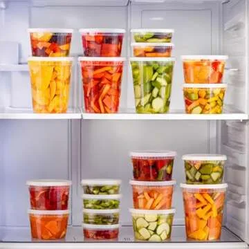 TashiBox [16 oz-36 Sets, Plastic Deli Food Storage Freezer Containers With Airtight Lids，Plastic Microwavable Soup Containers