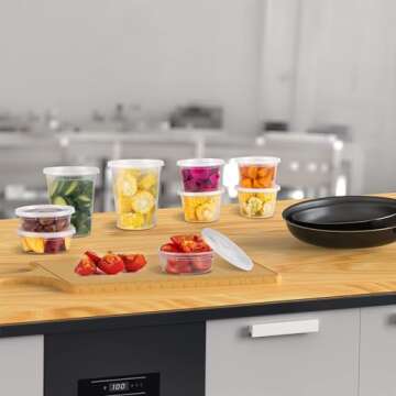 TashiBox [16 oz-36 Sets, Plastic Deli Food Storage Freezer Containers With Airtight Lids，Plastic Microwavable Soup Containers