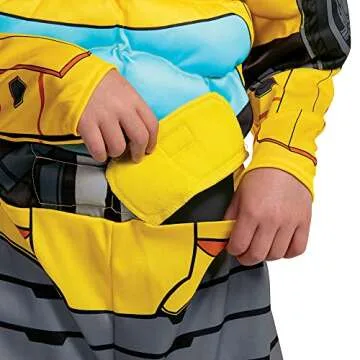 Bumblebee Costume for Kids, Official Adaptive Transformers Costume with Accessibility Features, Classic Size Medium (7-8) Multicolored