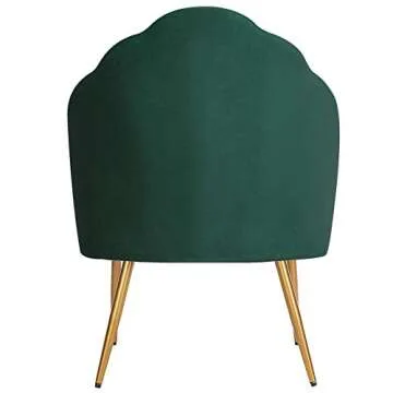 Amazon Brand – Rivet Sheena Glam Tufted Velvet Shell Chair, Emerald, 23.5"L x 26"W x 32.25"H