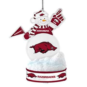 NCAA Arkansas Razorbacks LED Snowman Ornament