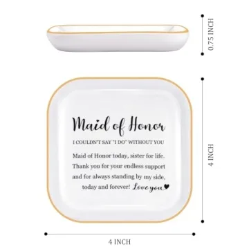 Bridesmaid Ring Dish for Maid of Honor & Sister Gifts